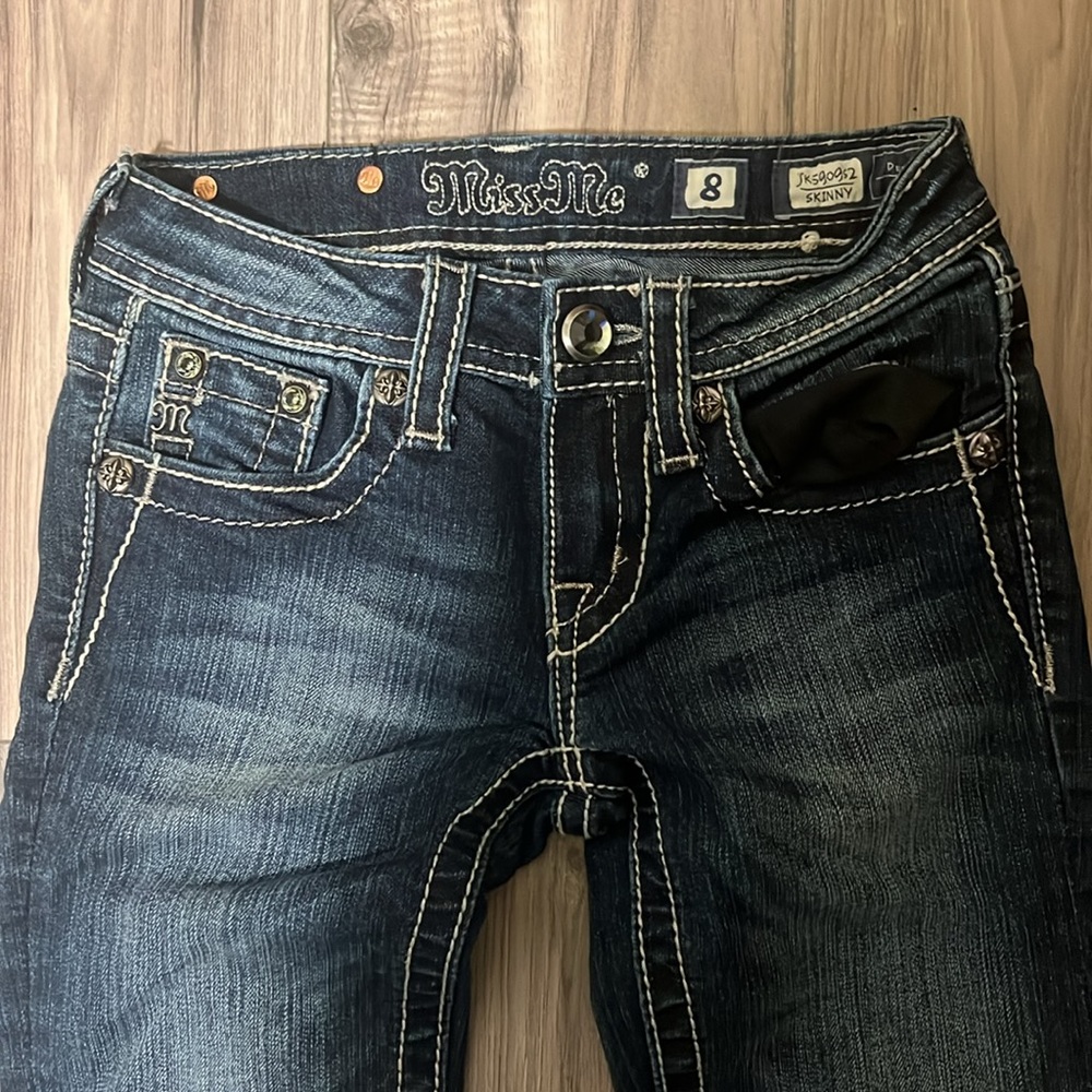 Kids Miss Me Skinny Blingy Jeans - Size 8 - Picture 5 of 5